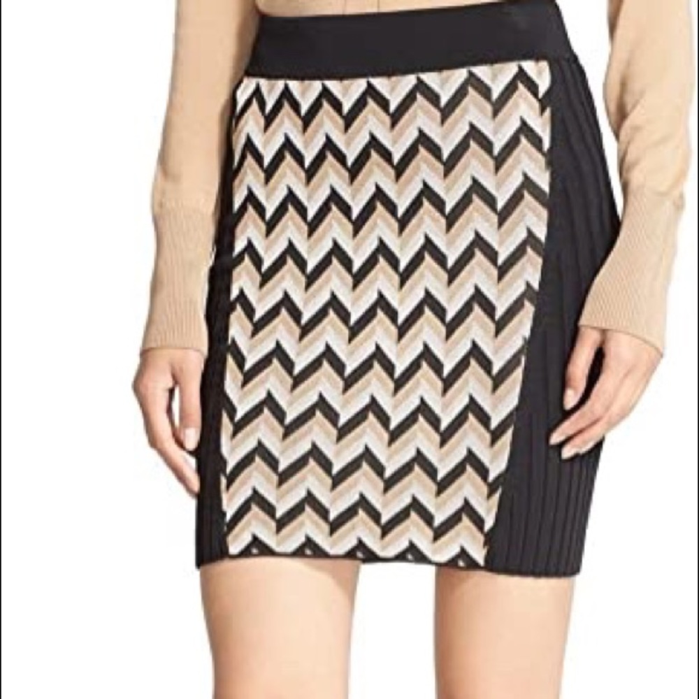 Rag & Bone elaine chevron knit skirt M